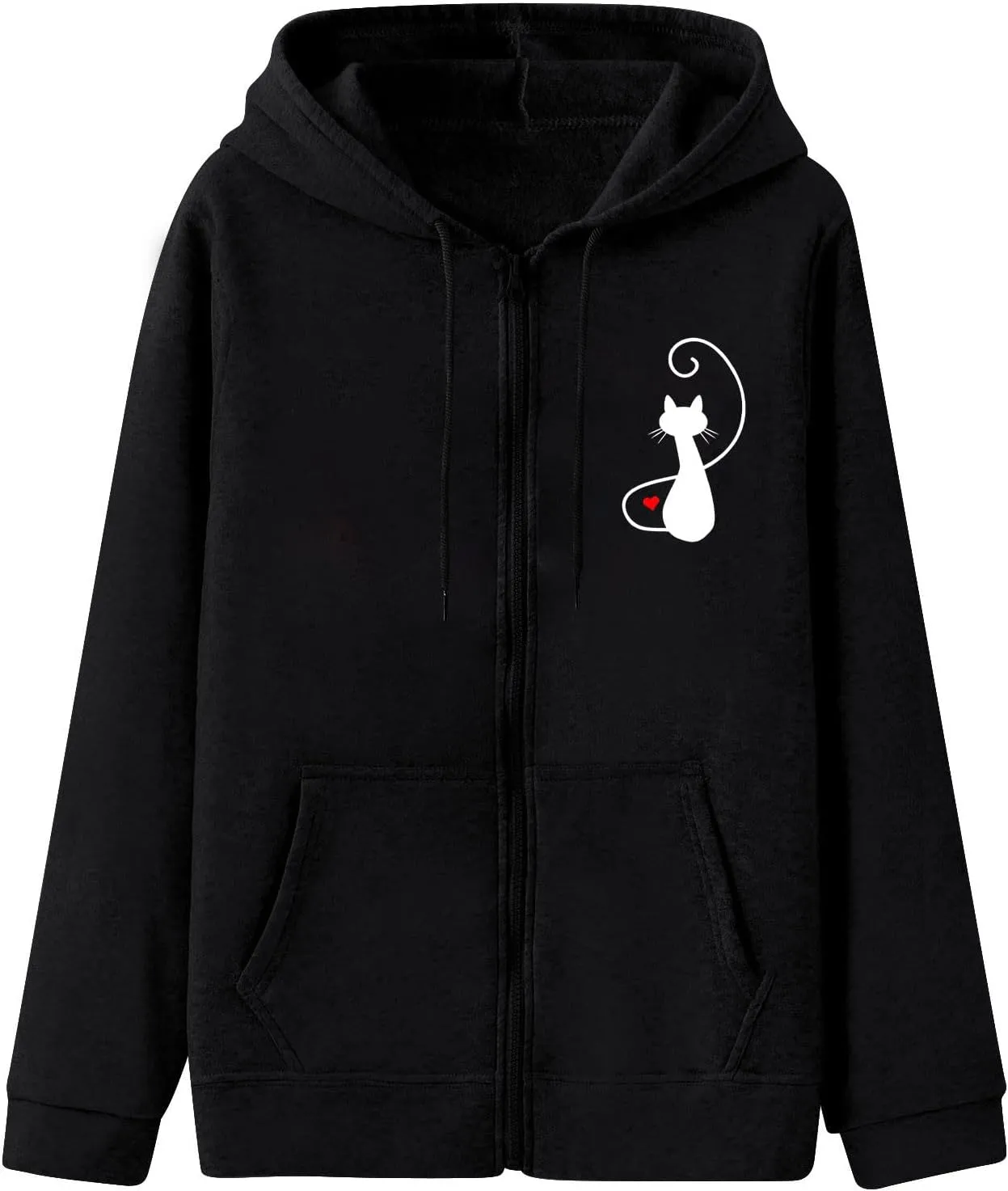Fall Jacket For Women Trendy Oversized Sweatshirts Teen Girls Trendy y2k Clothes Printed Full Zip Up Hoodies