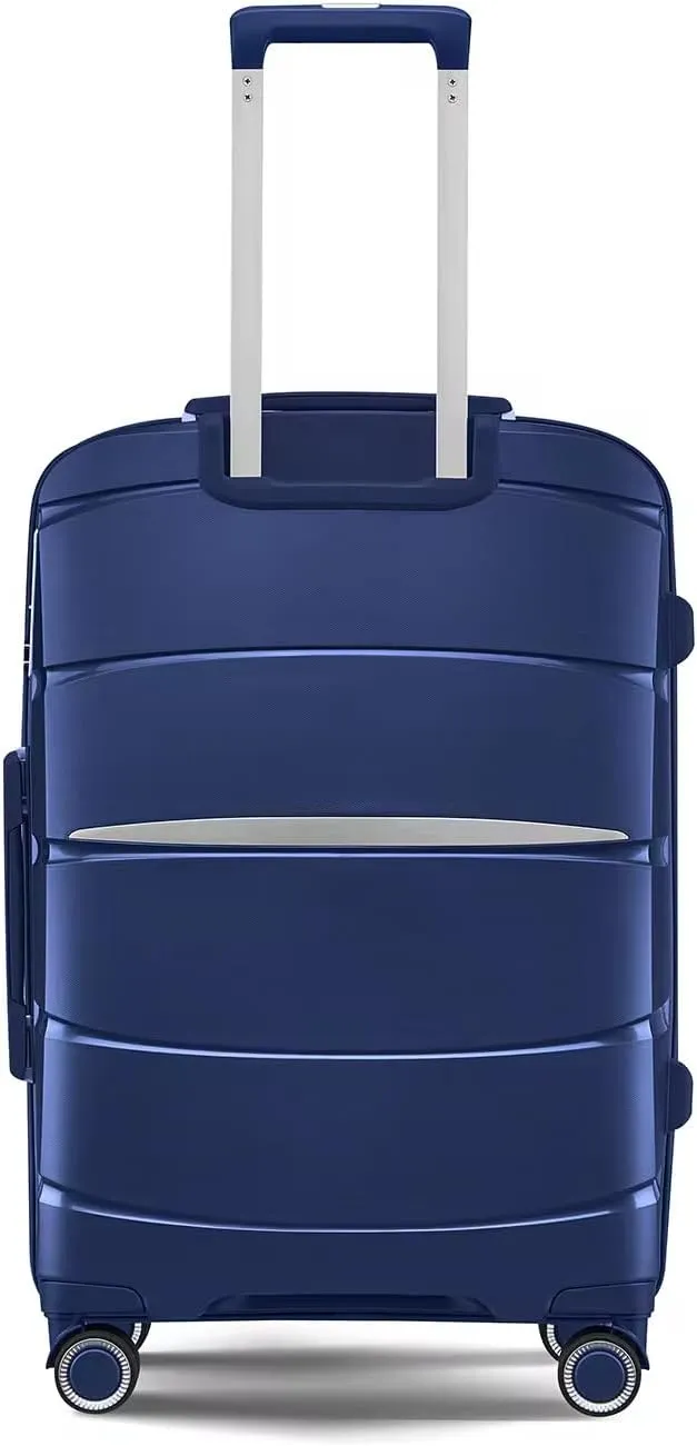 Fancial Expandable Luggage with Spinner Wheels, Blue, Carry-On 20-Inch