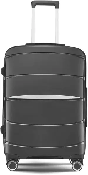 Fancial Expandable Luggage with Spinner Wheels, Gray, Carry-On 20-Inch