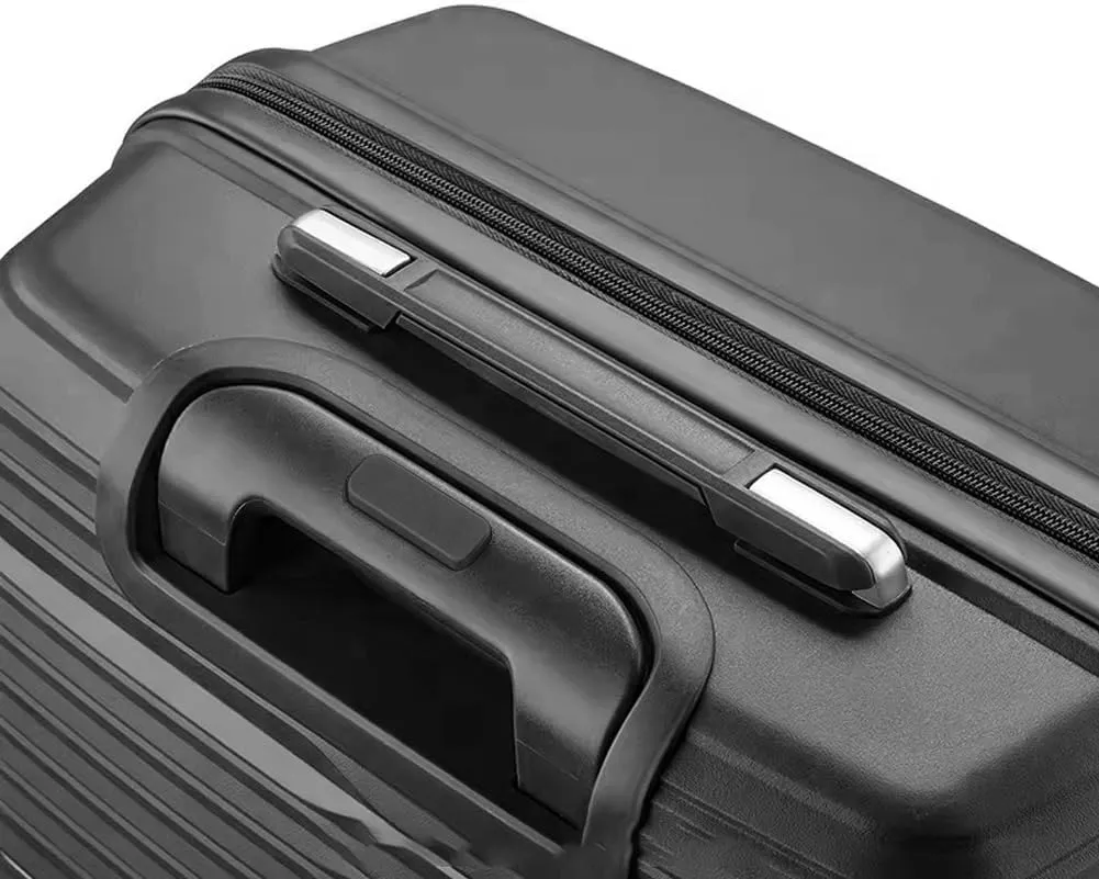 Fancial Expandable Luggage with Spinner Wheels, Gray, Carry-On 20-Inch