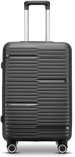 Fancial Expandable Luggage with Spinner Wheels, Gray, Carry-On 20-Inch