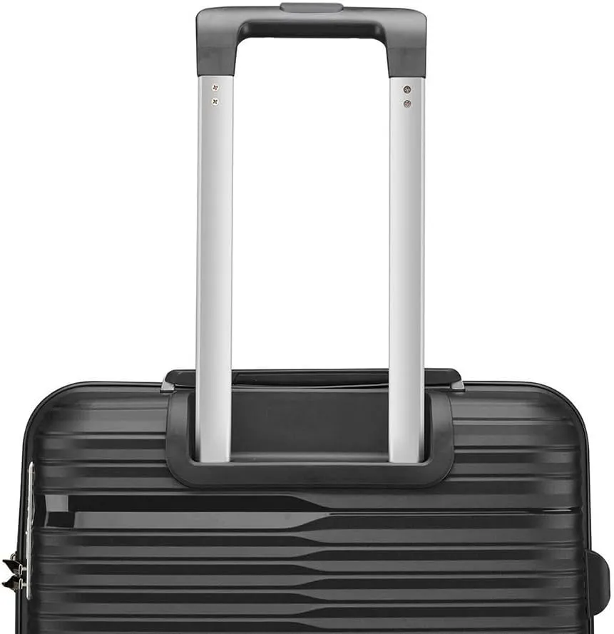 Fancial Expandable Luggage with Spinner Wheels, Gray, Carry-On 20-Inch