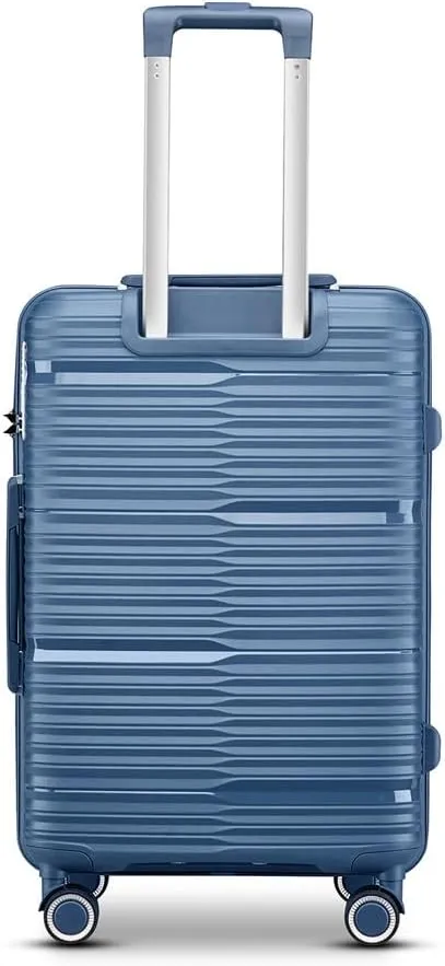 Fancial Expandable Luggage with Spinner Wheels, Ice Blue, Carry-On 20-Inch