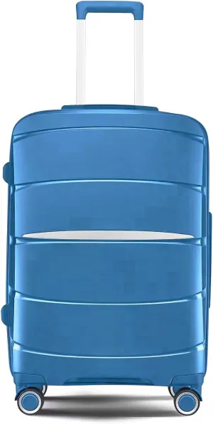 Fancial Expandable Luggage with Spinner Wheels, Ice Blue, Carry-On 20-Inch