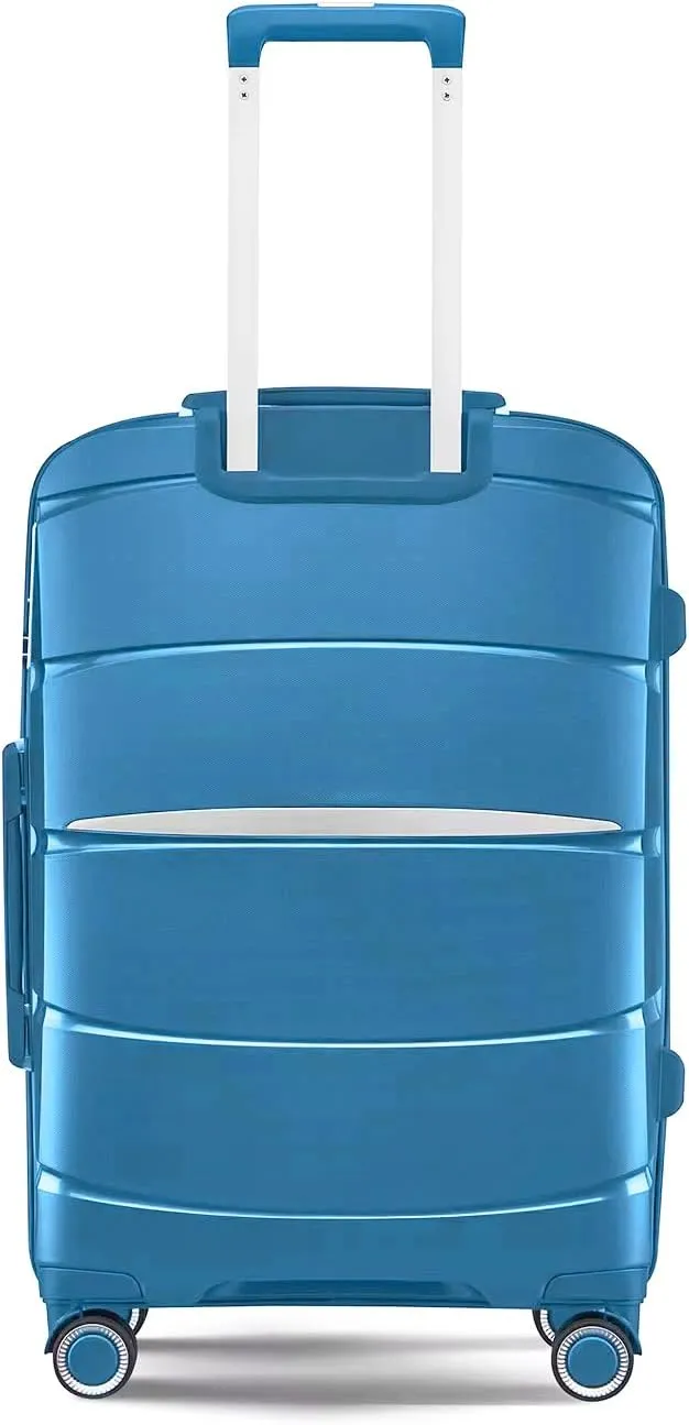 Fancial Expandable Luggage with Spinner Wheels, Ice Blue, Carry-On 20-Inch