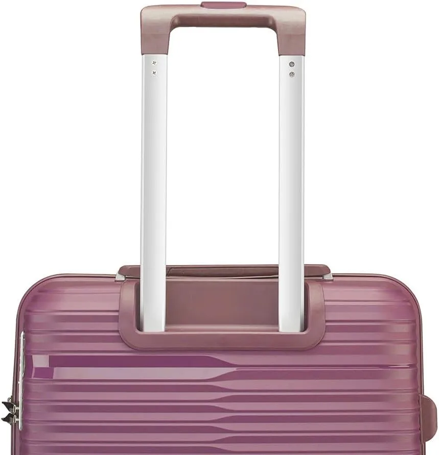 Fancial Expandable Luggage with Spinner Wheels, Purple, Carry-On 20-Inch