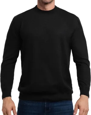 Fioboc Men's Crewneck Sweater Casual Pullover Sweater Slim Fit Lightweight Long Sleeve Knit Sweater S-4XL