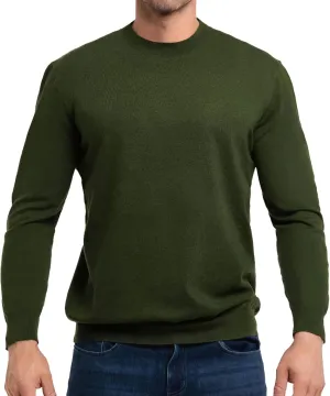 Fioboc Men's Crewneck Sweater Casual Pullover Sweater Slim Fit Lightweight Long Sleeve Knit Sweater S-4XL