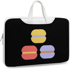 Flat Macarons Leather Bag Laptop Case Slim Water Resistant Computer Bags with Handle Briefcase for Work