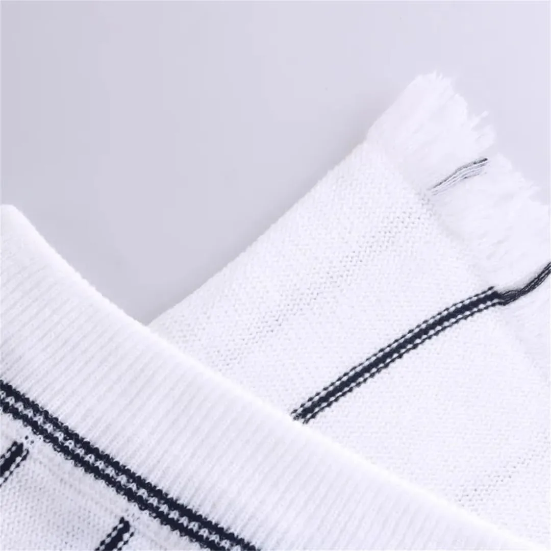 Fnfmrfmr Women Striped Knit Long Skirt High Waist Tassel A-Line Loose Casual Maxi Skirts