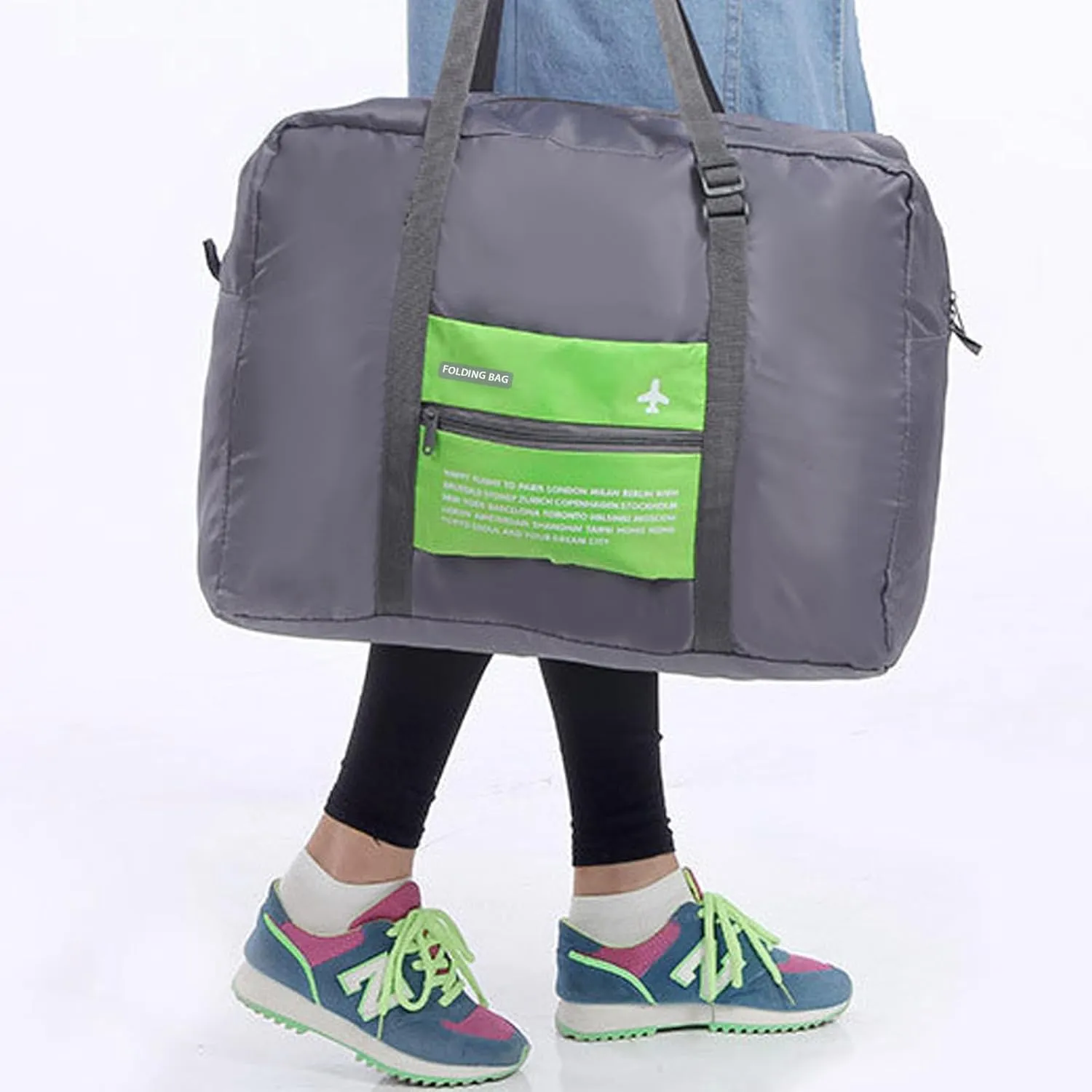 Foldable Travel Duffel Bag Sports Gym Tote Water Resistant Carry on Luggage bag Weekender Overnight Bag