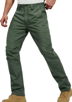 FREE SOLDIER Men's Cargo Pants Water Resistant Ripstop Tactical Pants for Men Work Pants Lightweight Outdoor Hiking Pants Men