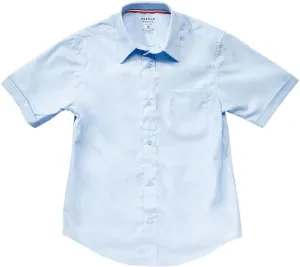 French Toast Men's Short Sleeve Classic Poplin Dress Shirt