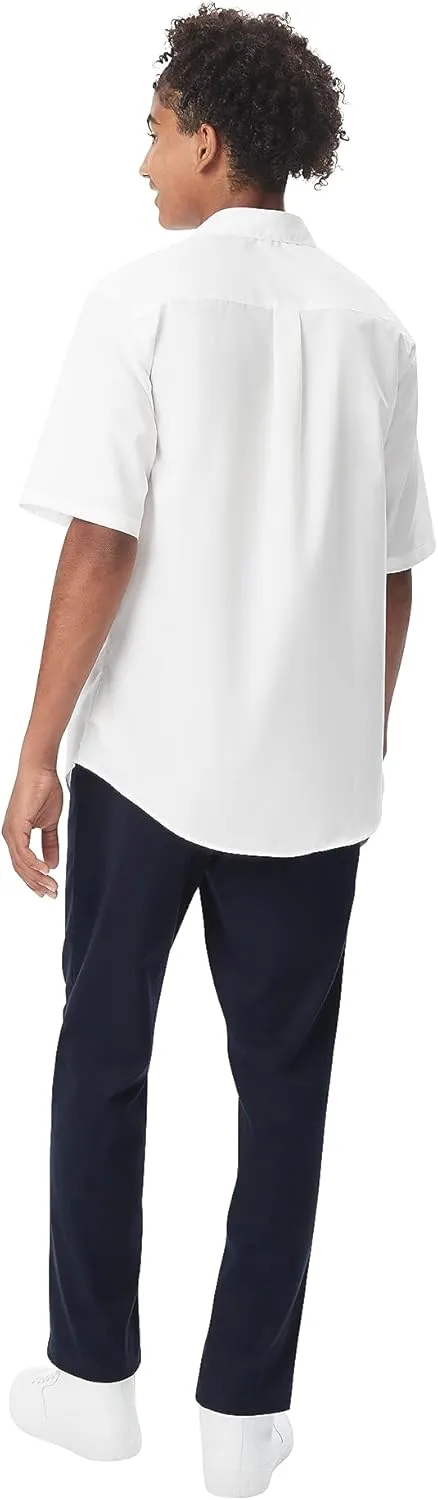 French Toast Men's Short Sleeve Classic Poplin Dress Shirt