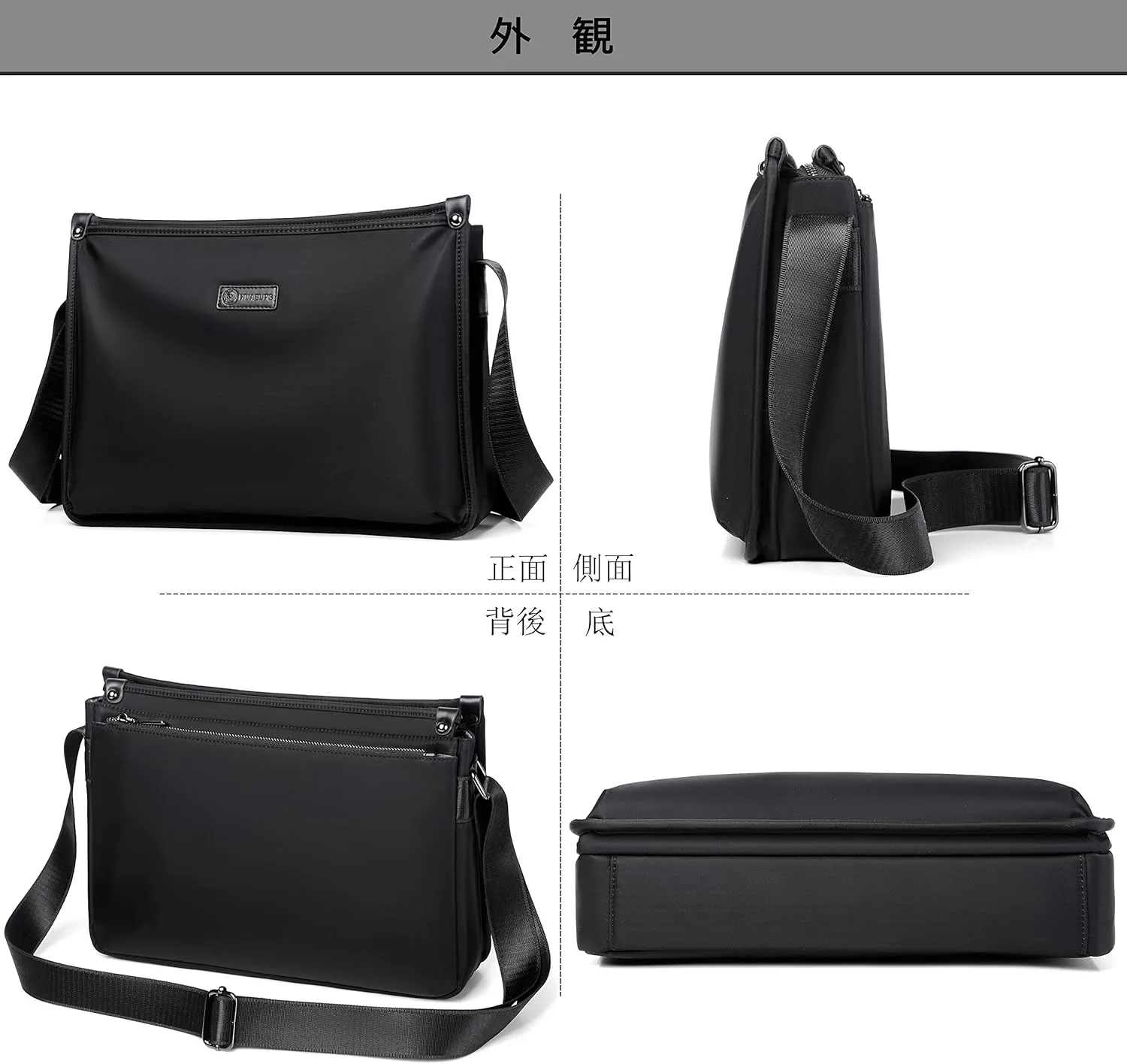FSD.WG Messenger Bag for Work & Business Travel for Men Waterproof Durable Shoulder Bag