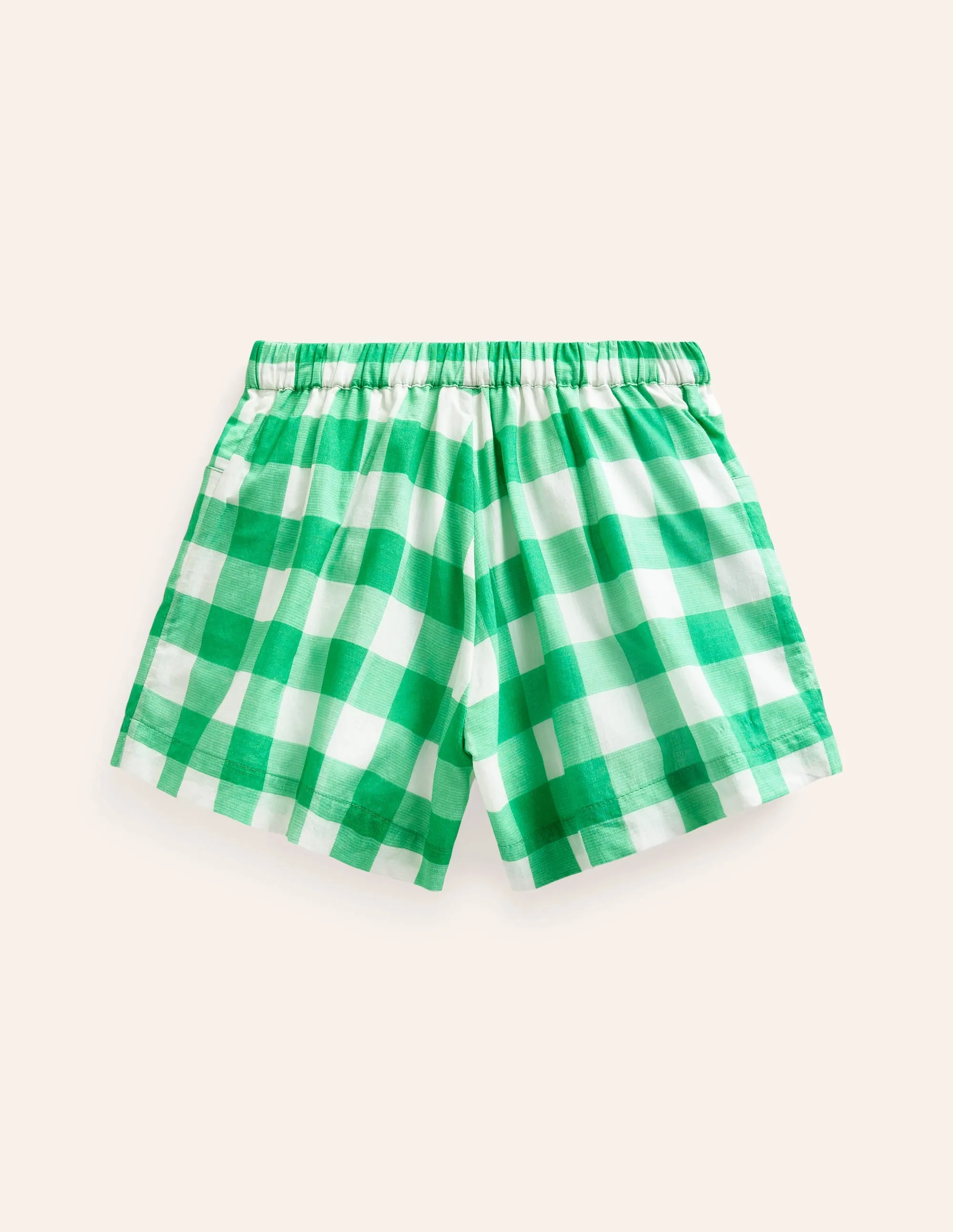 Full Nostalgic Short-Pea Green/ Ivory Gingham