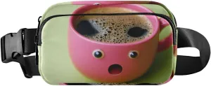 Funny Cup Fanny Pack Water Resistant Waist Pack Sling Bag Purse for Women Men Travel Hiking