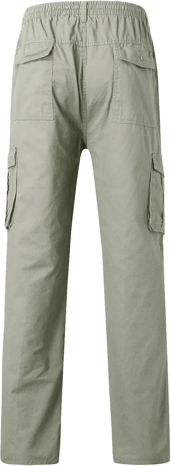 FZVYD Black Pants Men's Relaxed Fit Causal Work Streetwear Baggy Joggers Drawstring Sweatpants with Pockets 2023