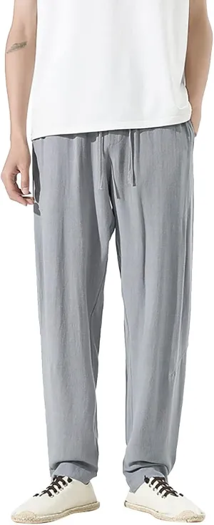 FZVYD Mens Cargo Pants Mens Joggers Cargo Pants Fashion Casual Sweatpants Work Pants Drawstring Loose Trousers with Pockets