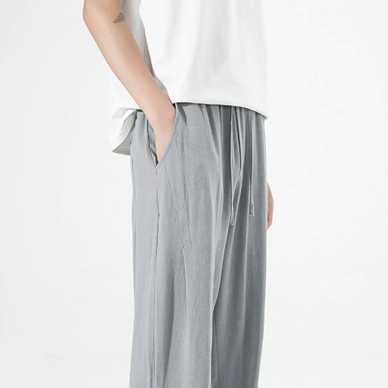 FZVYD Mens Cargo Pants Mens Joggers Cargo Pants Fashion Casual Sweatpants Work Pants Drawstring Loose Trousers with Pockets
