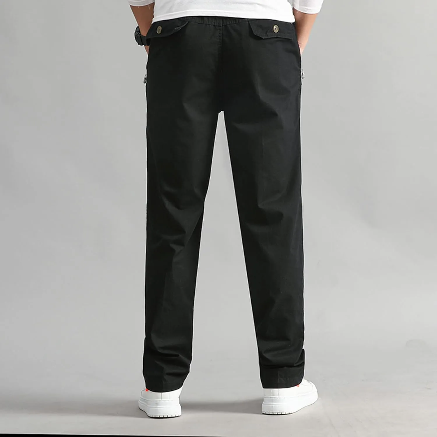 FZVYD Men's Pants Men's Relaxed Fit Causal Work Streetwear Baggy Joggers Drawstring Sweatpants with Pockets 2023