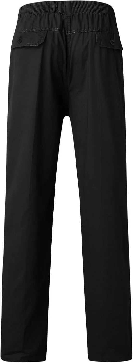 FZVYD Men's Pants Men's Relaxed Fit Causal Work Streetwear Baggy Joggers Drawstring Sweatpants with Pockets 2023