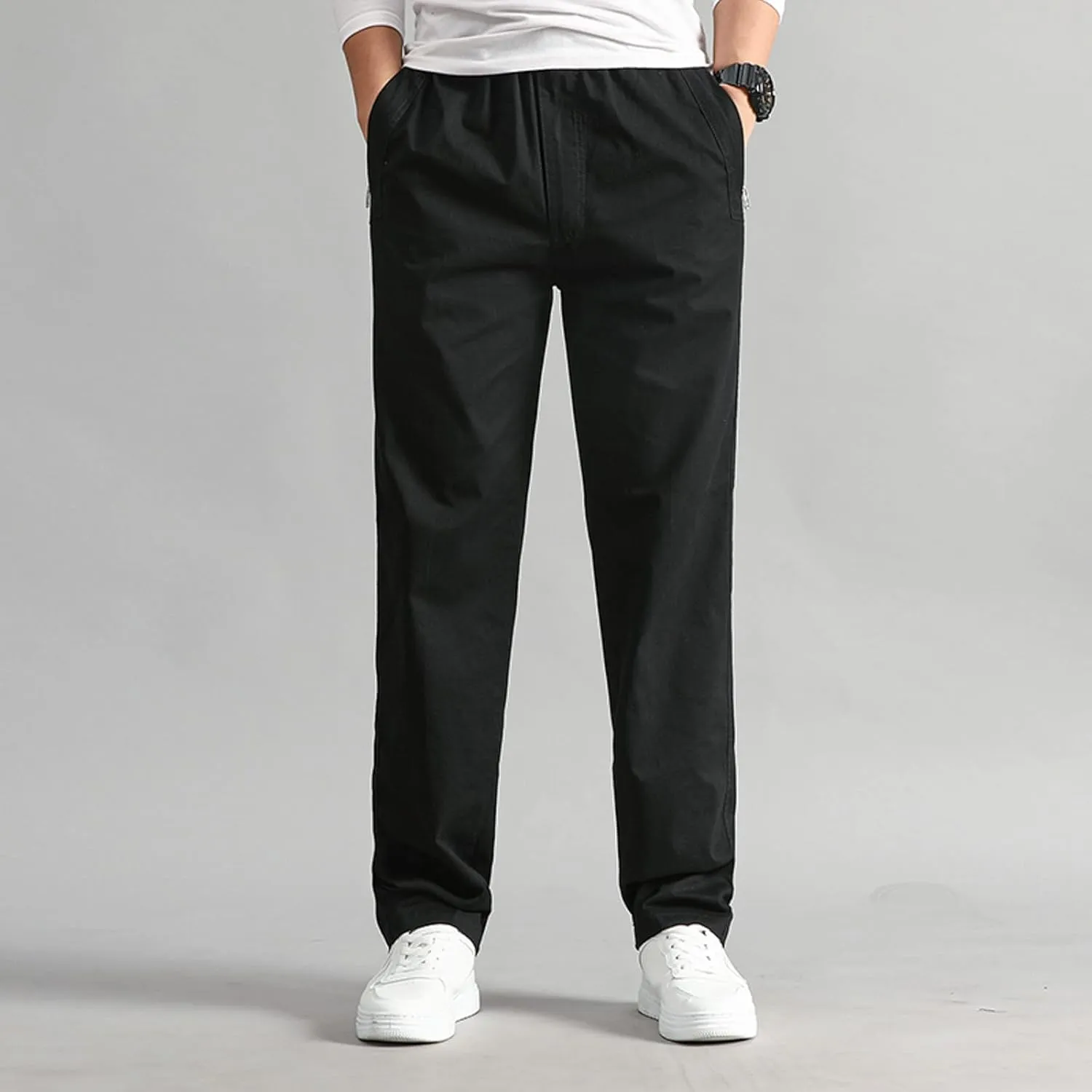 FZVYD Men's Pants Men's Relaxed Fit Causal Work Streetwear Baggy Joggers Drawstring Sweatpants with Pockets 2023
