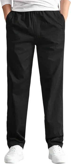 FZVYD Men's Pants Men's Relaxed Fit Causal Work Streetwear Baggy Joggers Drawstring Sweatpants with Pockets 2023