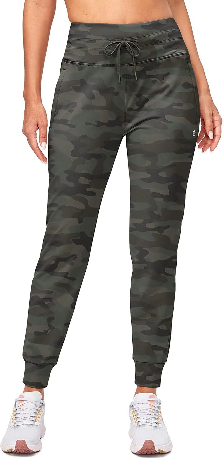 G Gradual Women's Fleece Lined Joggers High Waisted Water Resistant Thermal Winter Sweatpants Running Hiking Pockets