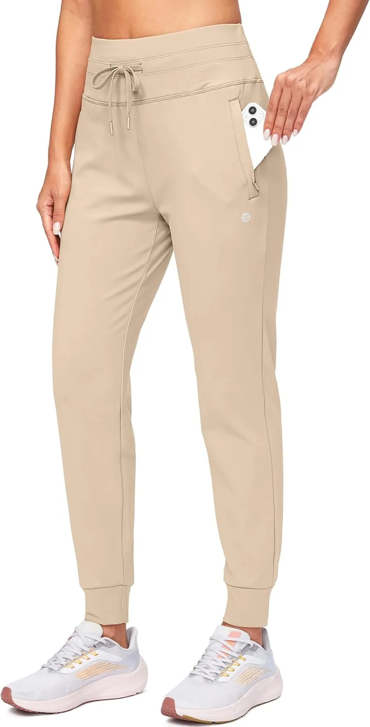 G Gradual Women's Fleece Lined Joggers High Waisted Water Resistant Thermal Winter Sweatpants Running Hiking Pockets