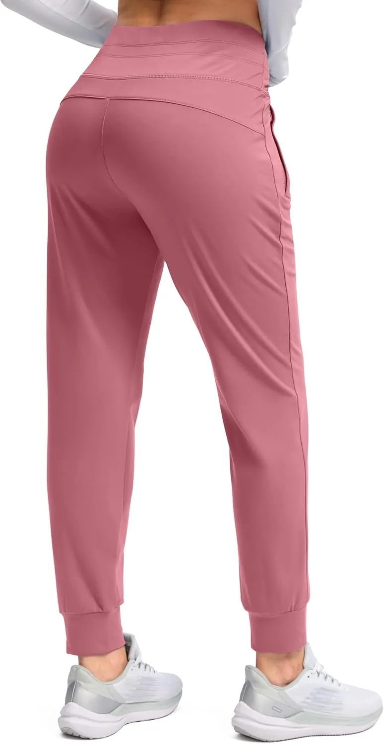 G Gradual Women's Fleece Lined Joggers High Waisted Water Resistant Thermal Winter Sweatpants Running Hiking Pockets