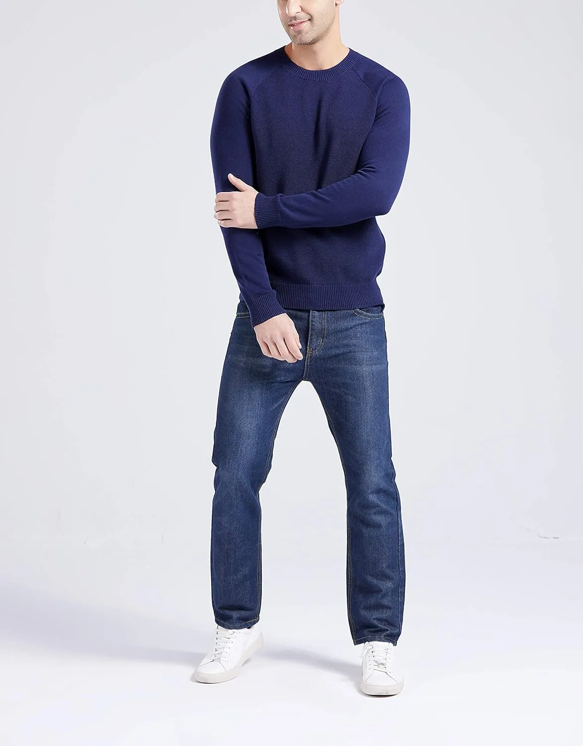 Gilboa Men's 100% Cotton Crewneck Pullover Sweater