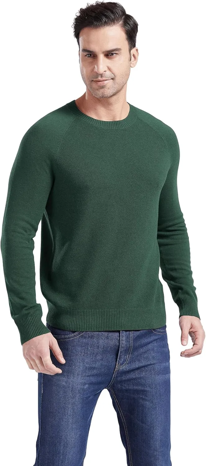 Gilboa Men's 100% Cotton Crewneck Pullover Sweater