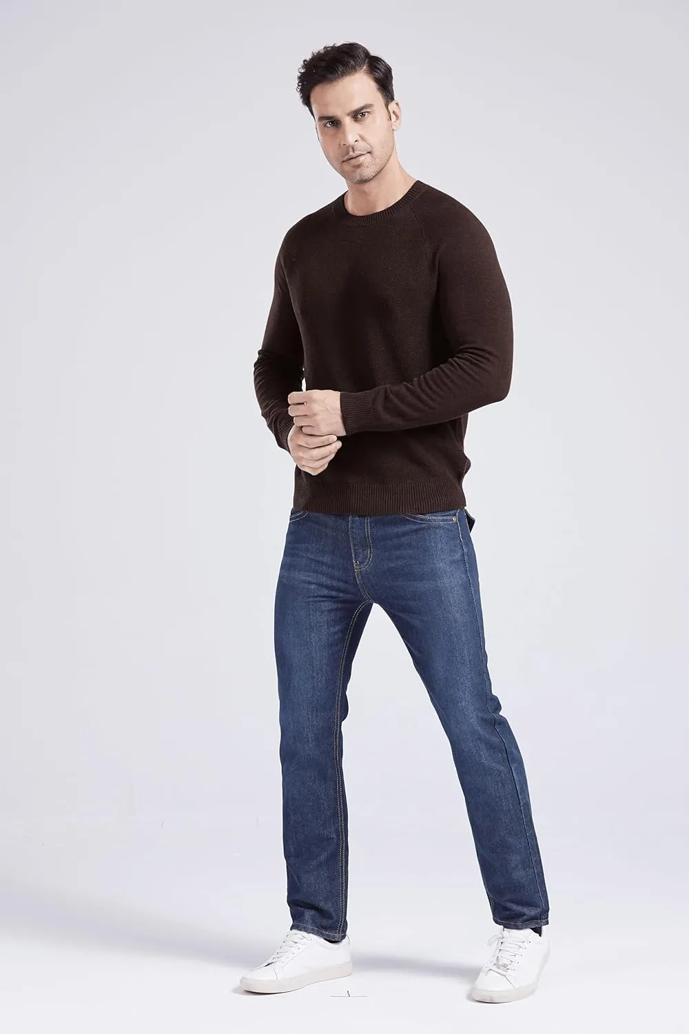 Gilboa Men's 100% Cotton Crewneck Pullover Sweater