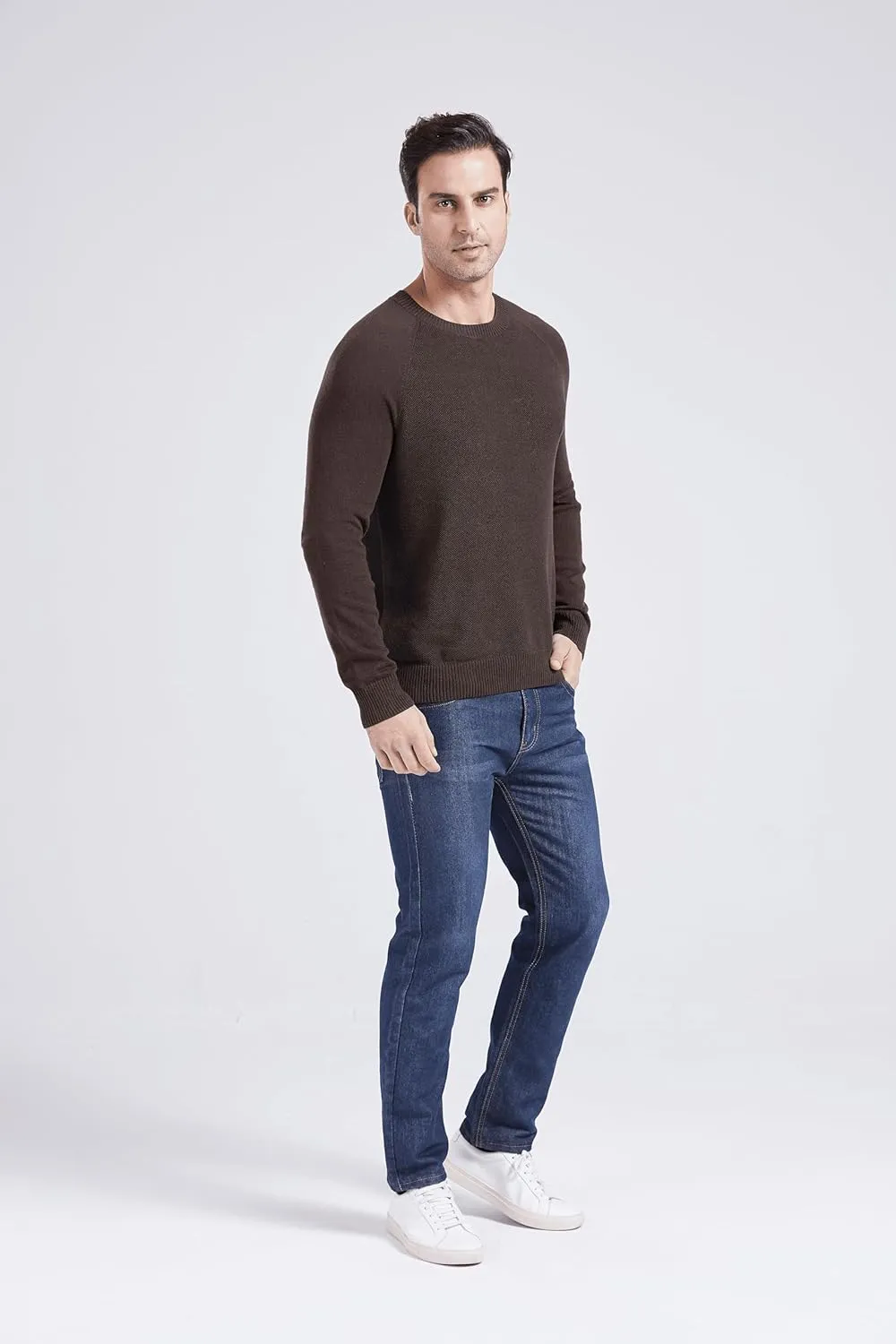 Gilboa Men's 100% Cotton Crewneck Pullover Sweater