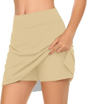Girls Poodle Skirt Womens Casual Solid Tennis Skirt Yoga Sport Active Skirt Shorts Skirt Plaid Skirts Girls