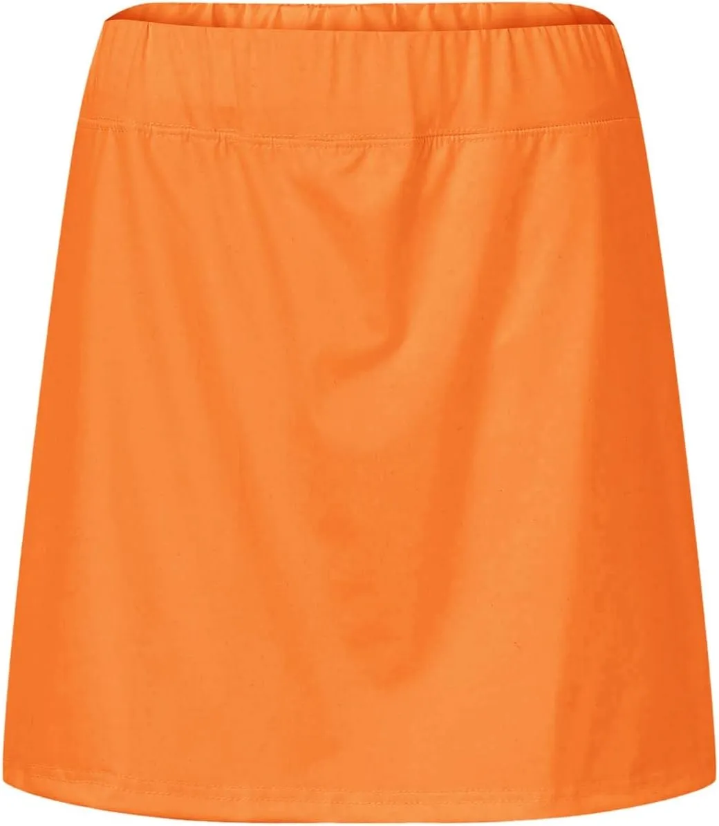 Girls Poodle Skirt Womens Casual Solid Tennis Skirt Yoga Sport Active Skirt Shorts Skirt Plaid Skirts Girls