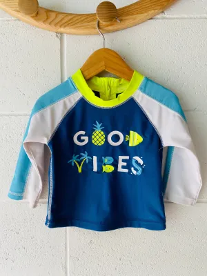Good Vibes Rash Guard, 6-12 months