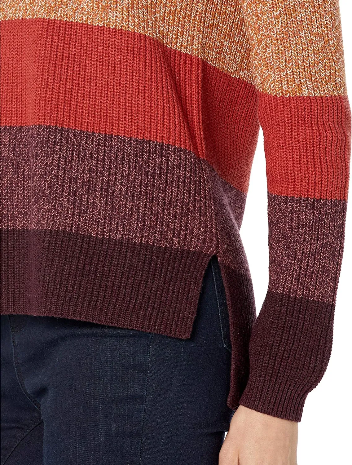 Goodthreads Women's Cotton Shaker Stitch Crewneck Sweater