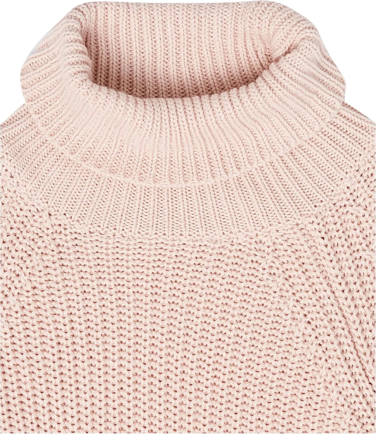 Goodthreads Women's Cotton Shaker Stitch Turtleneck Sweater