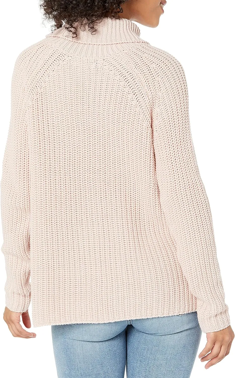 Goodthreads Women's Cotton Shaker Stitch Turtleneck Sweater