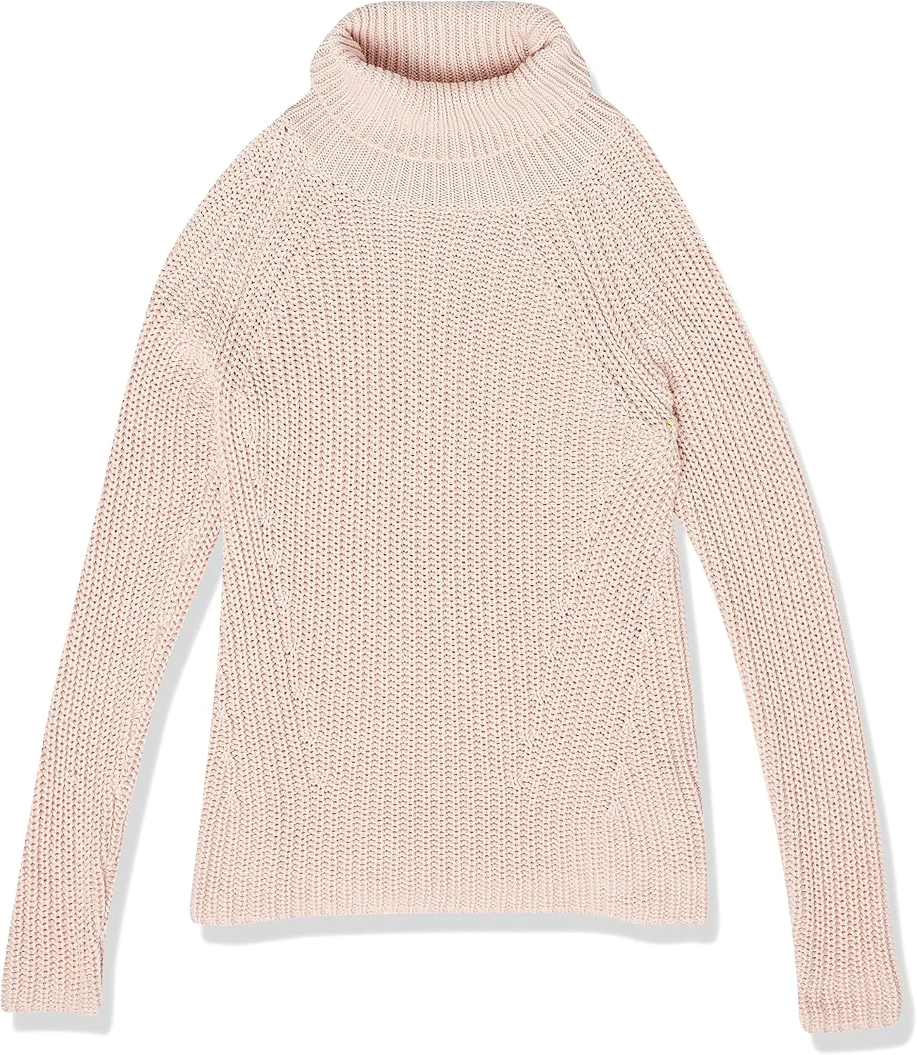 Goodthreads Women's Cotton Shaker Stitch Turtleneck Sweater