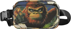 Gorilla Wall Fanny Pack Water Resistant, Women Men Waist Pack Sling Bag Purse for Travel Hiking