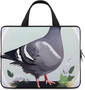 Grey Pigeon Print Laptop Bag Durable Laptop Sleeve Water-Resistant Notebook Bag for Computer Or Tablet