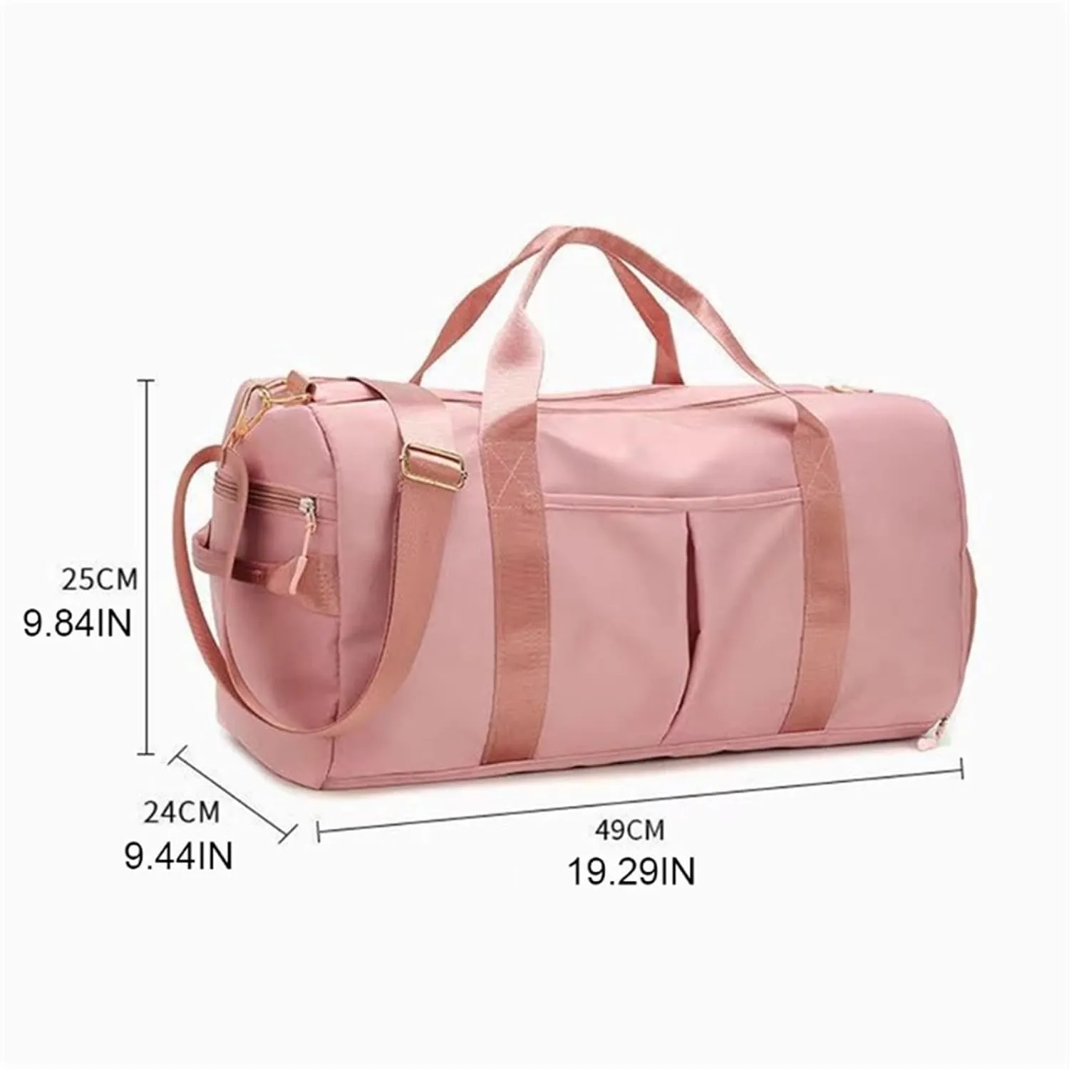 Gym Bag for Women with Shoe Compartment Durable Lightweight Yoga Large Handbag (Blue)