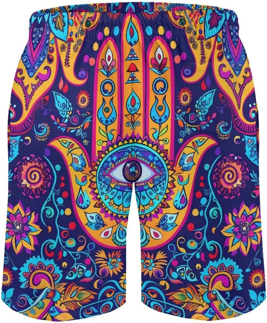Hamsa Hand Of Fatima Meditation Mandala Men's Swim Trunks Quick Dry Board Shorts Breathable Summer Beach Shorts Bathing Suits