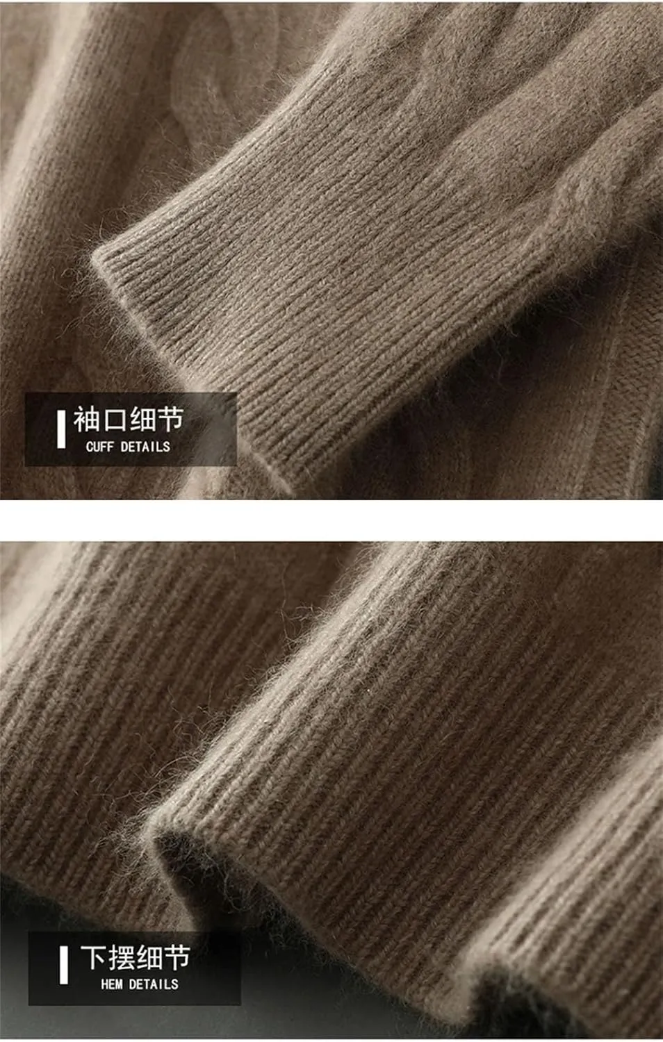 Hamthuit Men's Casual Thick Knitwear Sweater Round Neck Sweater Slim Fit Long Sleeve Sweater