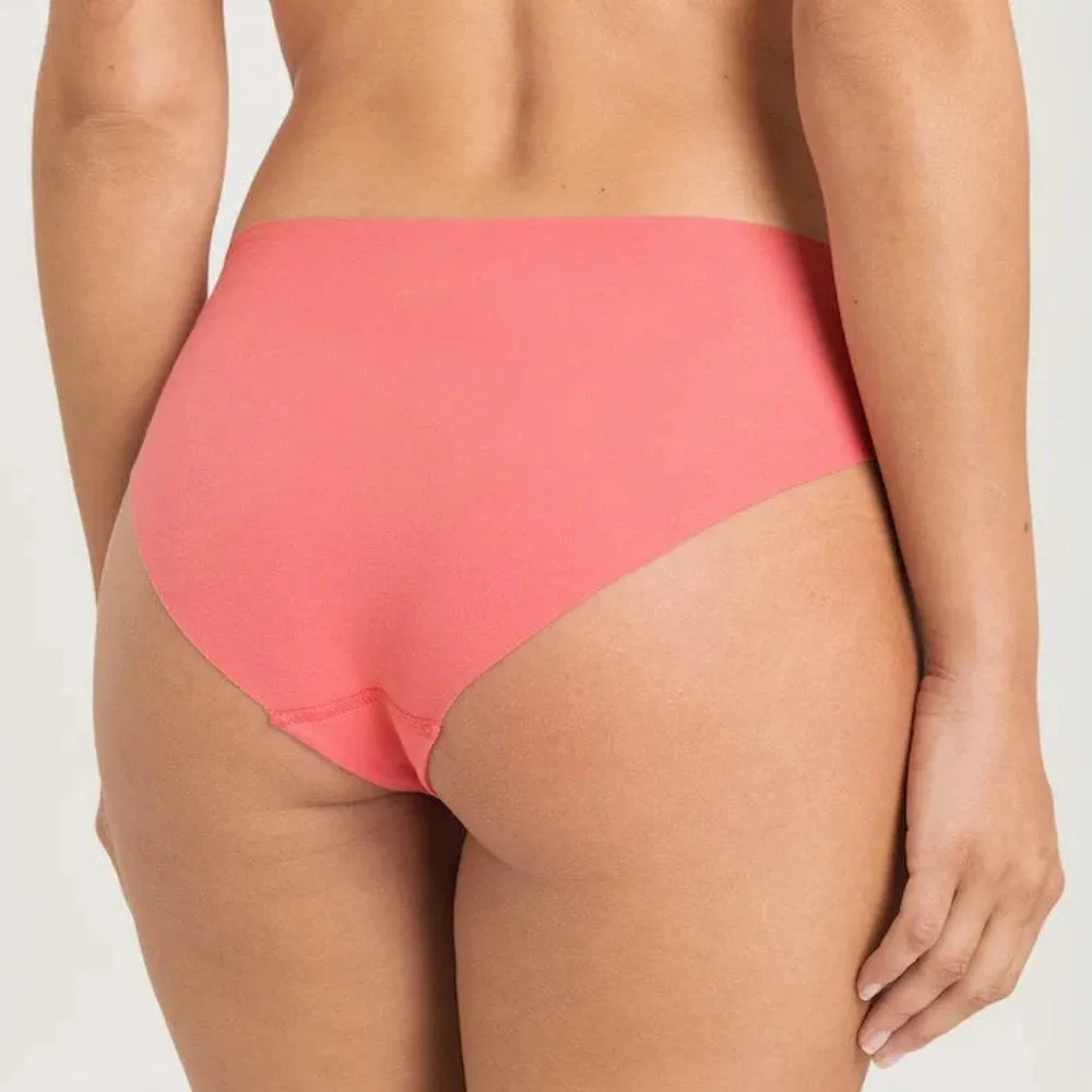 Hanro Invisible Cotton Midi Briefs In Porcelain Rose