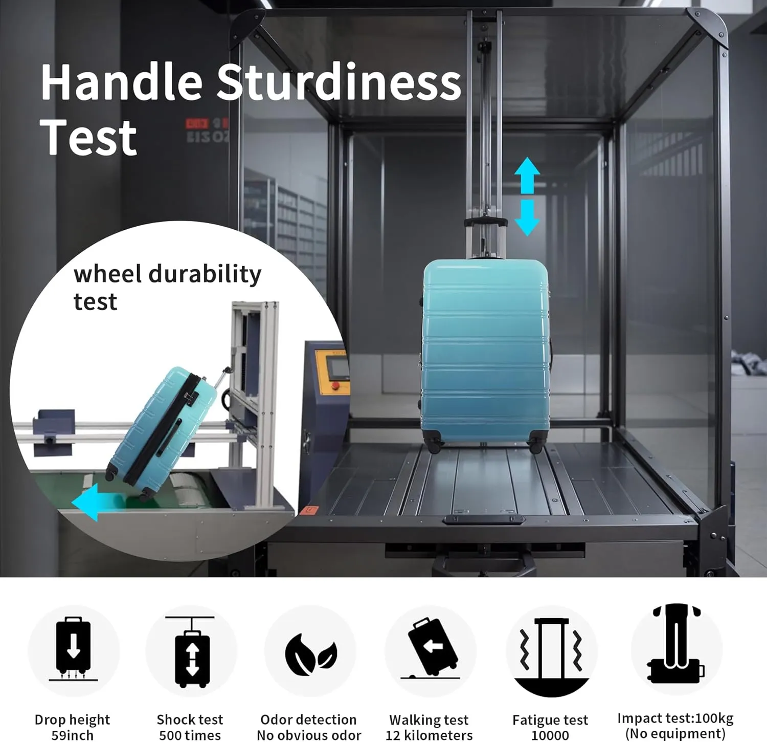 Hardshell Luggage Sets 3 Pcs Spinner Suitcase, 20'', 24'', 28'', Lightweight, TSA Lock (Green)
