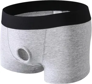 Harness Pants Strapless Underpants for Men Women Sexy Open Front Underwear Boxer Briefs Cut Out Bikini Trunks Shorts